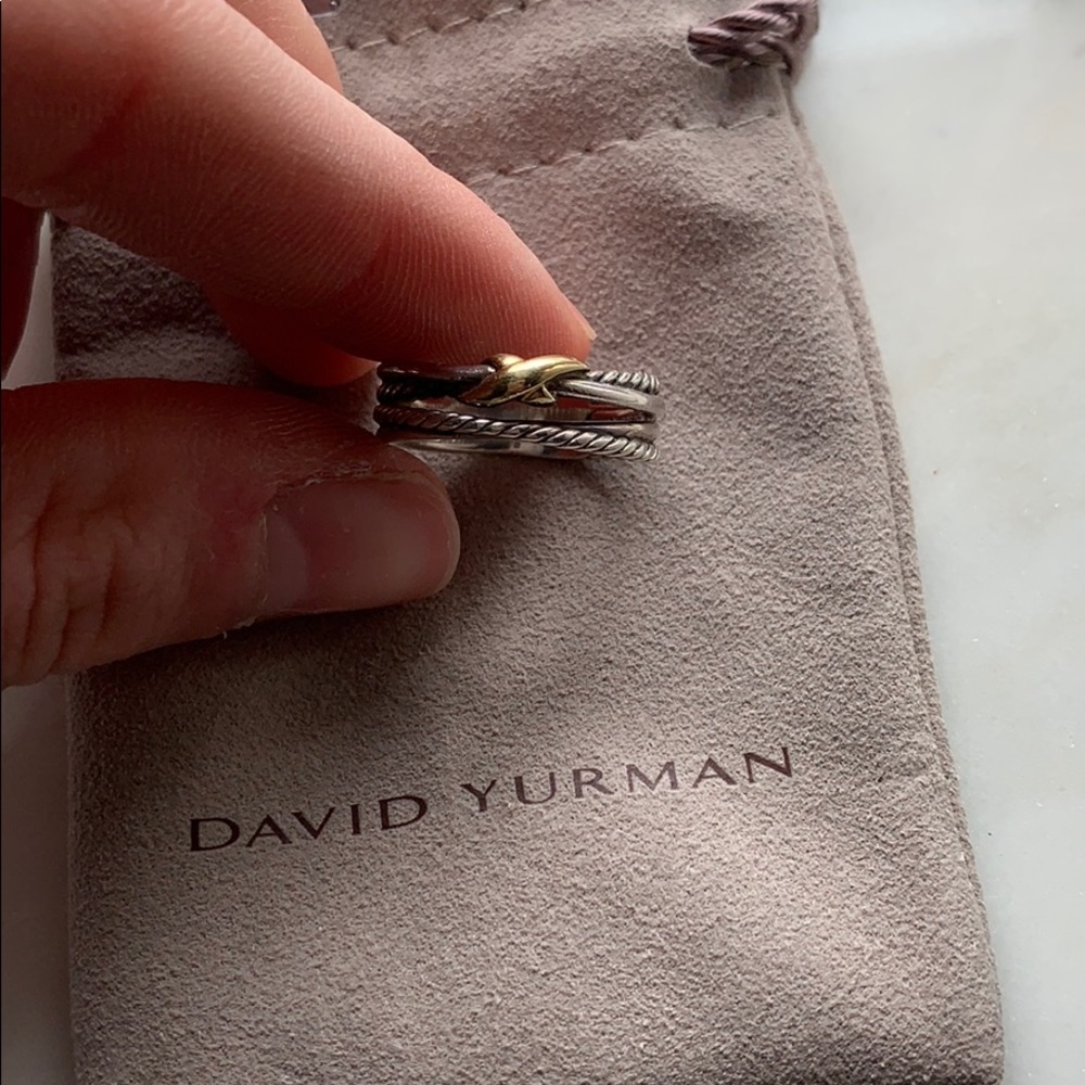 David yurman X crossover ring with 18K gold